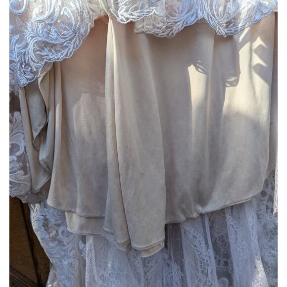 Eddy K Wedding Dress Long Sleeve Lace Fit & Flare Off-Shoulder Illusion Neckline - Picture 6 of 8